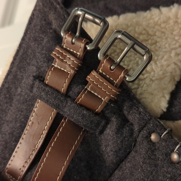 Zara Man Wool Blend Coat, Dark Grey, Size L - Picture 6 of 8